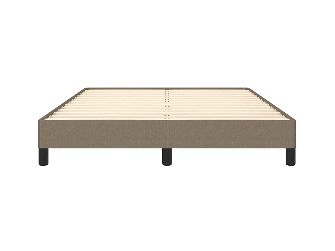 Cama 140x190 cm de tela gris taupe ES16147