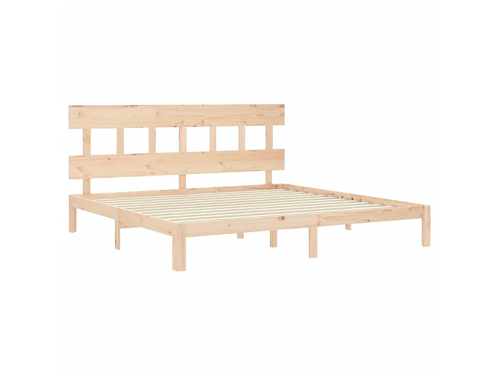 Cama 200x200 cm con cabecero madera maciza ES16618