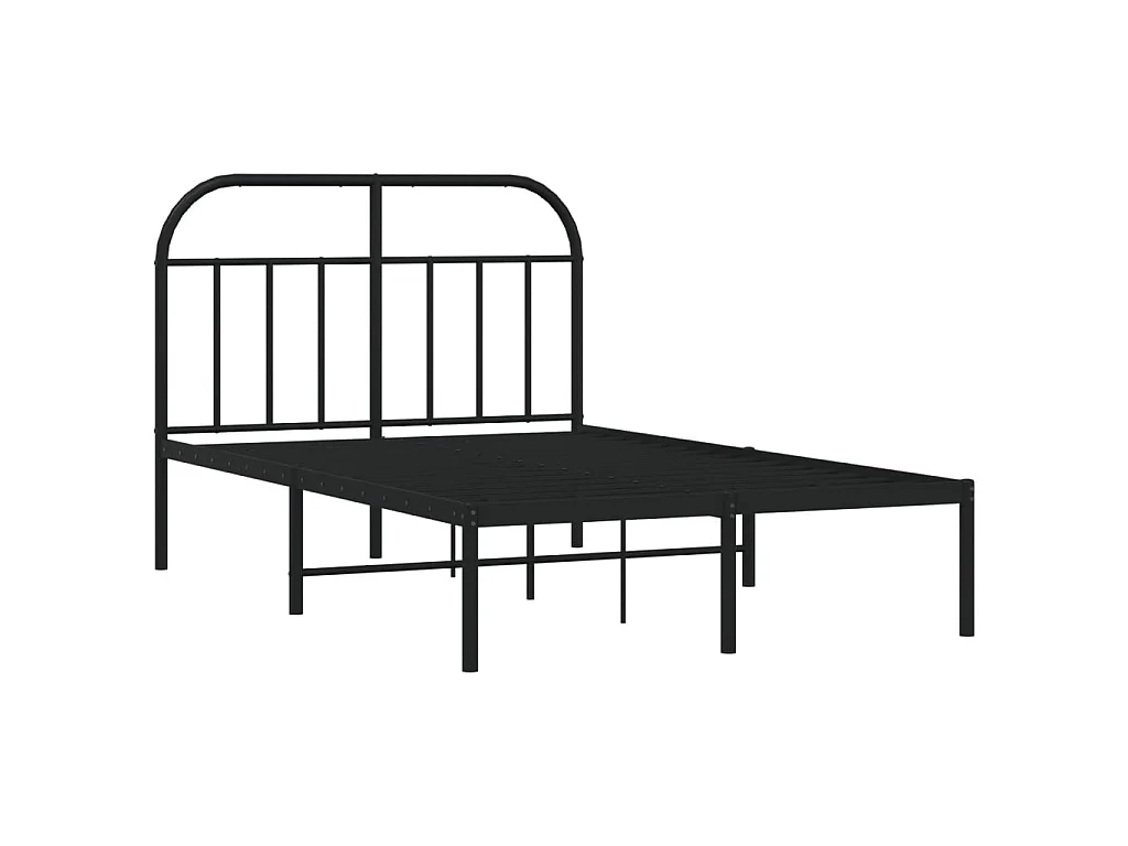 Cama com cabeceira 120x190 cm metal preto PT117647