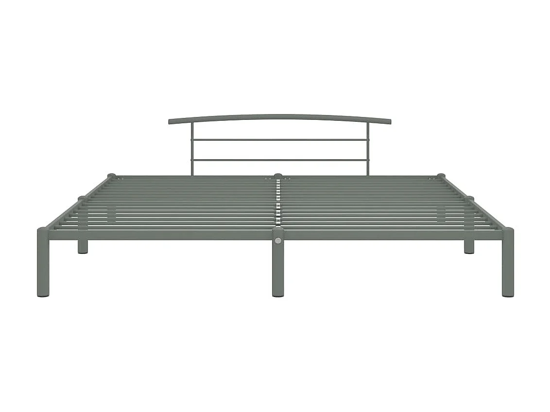 Cama 200x200 cm de metal gris ES67251