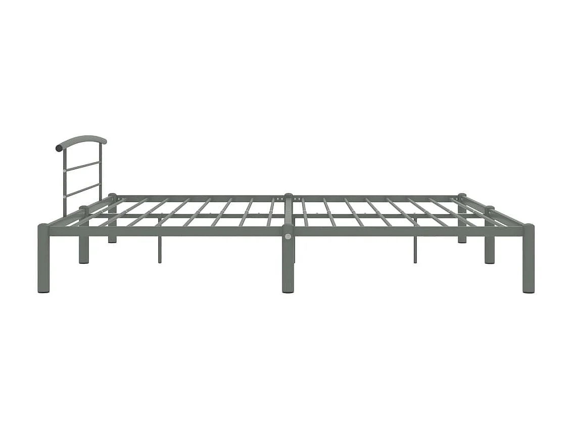 Cama 200x200 cm de metal gris ES67251