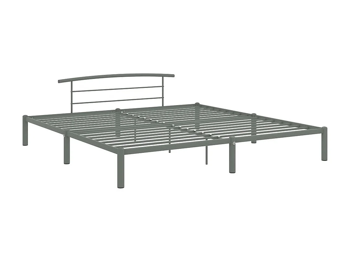 Lit-200x200 cm Gris Métal EGGB58534