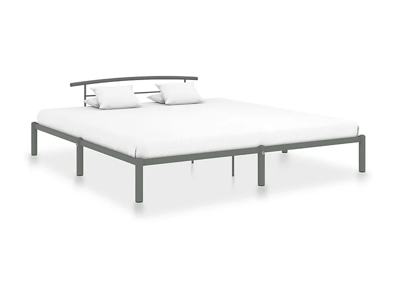 Lit-200x200 cm Gris Métal EGGB58534