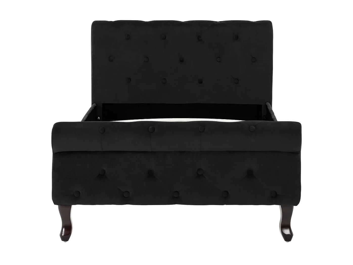 Lit-90x200 cm Noir Velours EGGB70037