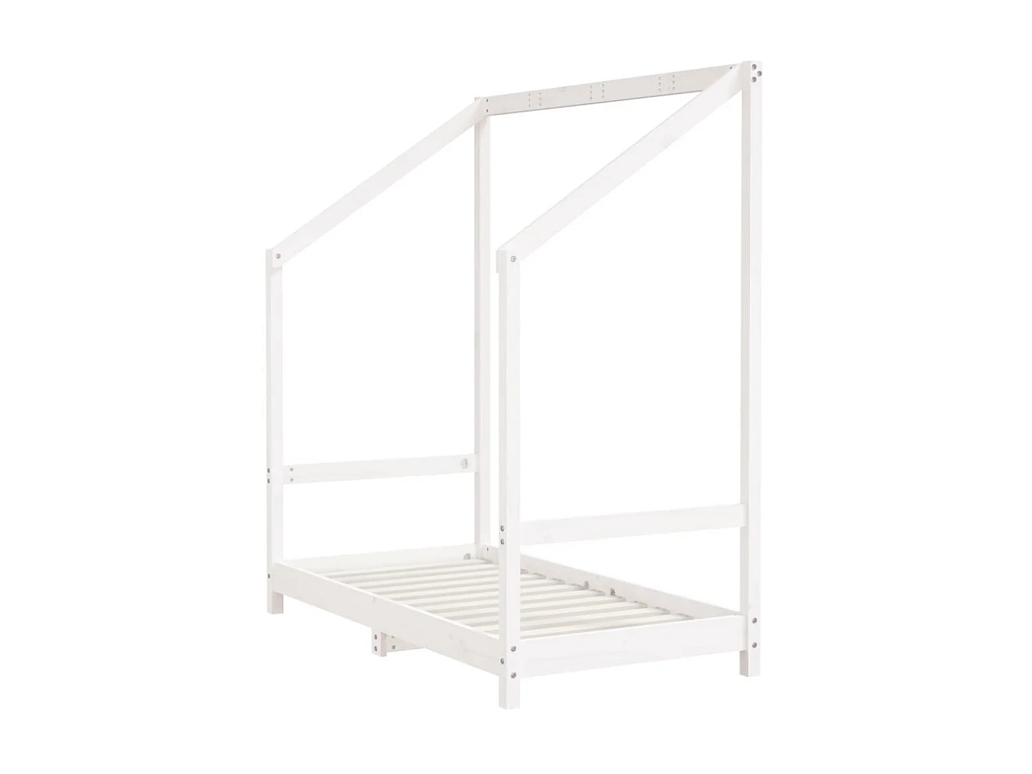 Cama infantil 70x140 cm pinho maciço branco PT347036