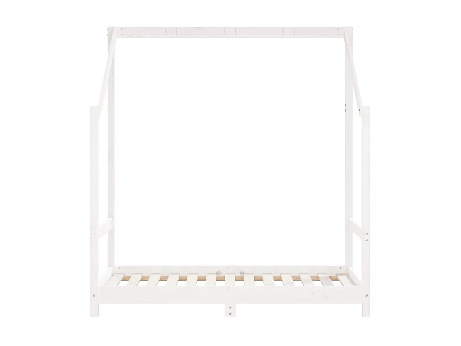 Cama infantil 70x140 cm pinho maciço branco PT347036