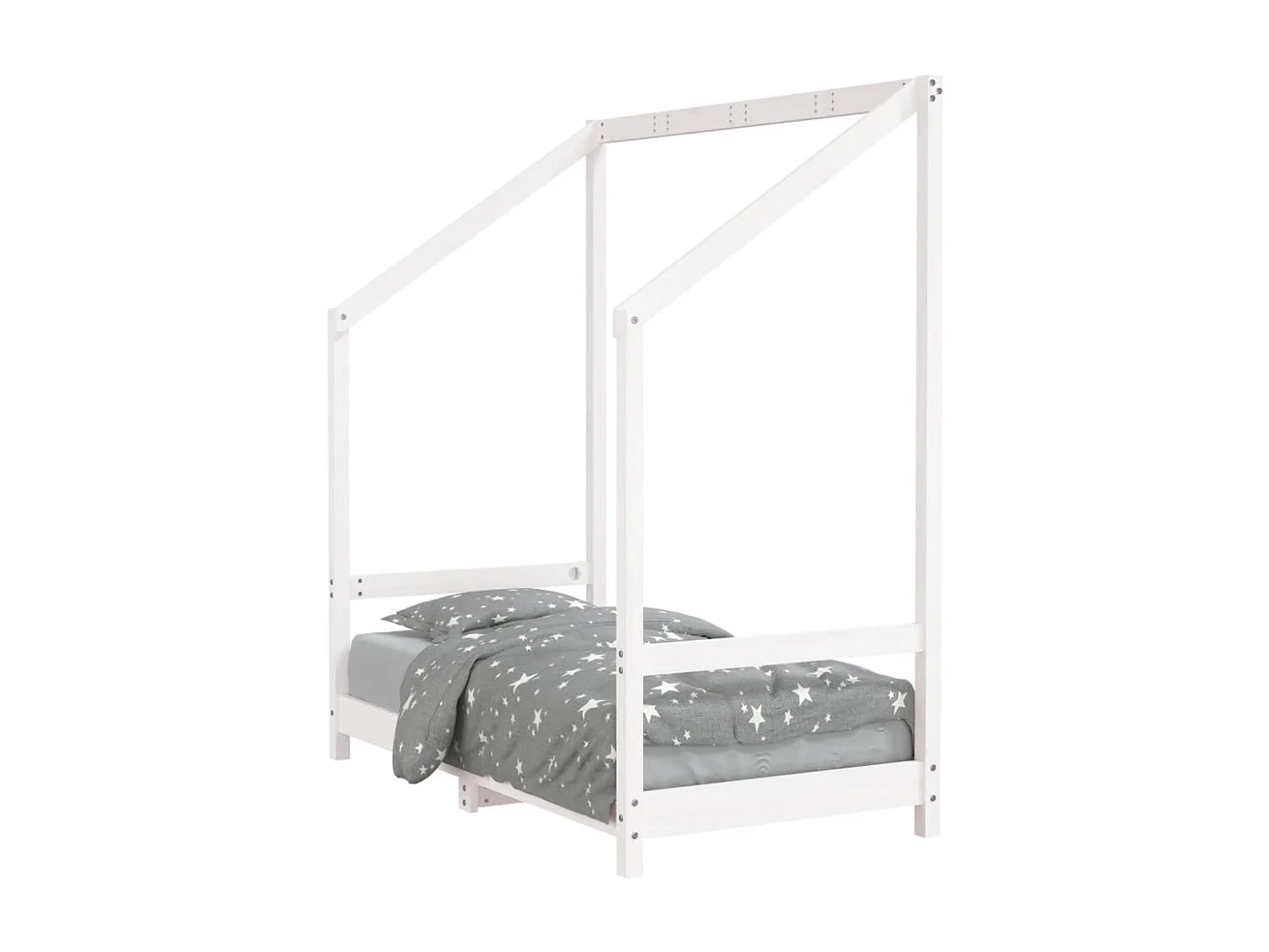 Cama infantil 70x140 cm pinho maciço branco PT347036