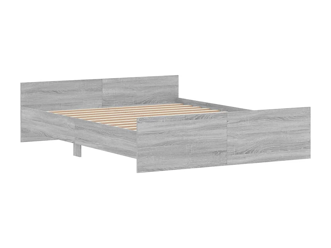 Lit-140x200 cm tête de lit et pied de lit sonoma gris EGGB43497