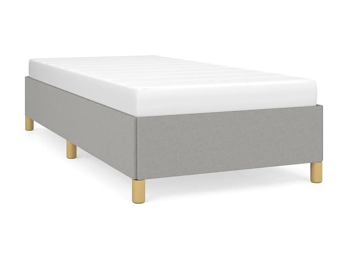 Cama 90x190 cm de tela gris claro ES13153