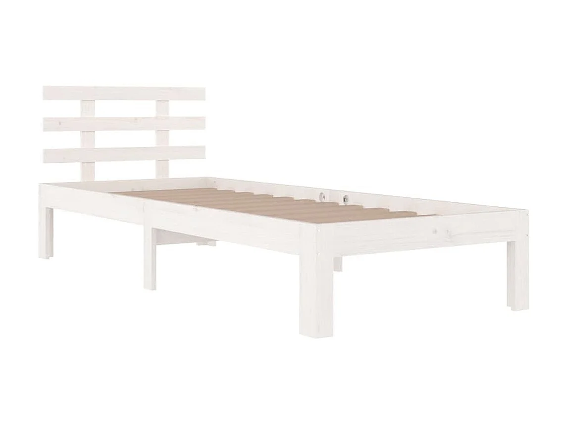 Bedframe massief hout wit 90x190 cm NL85865