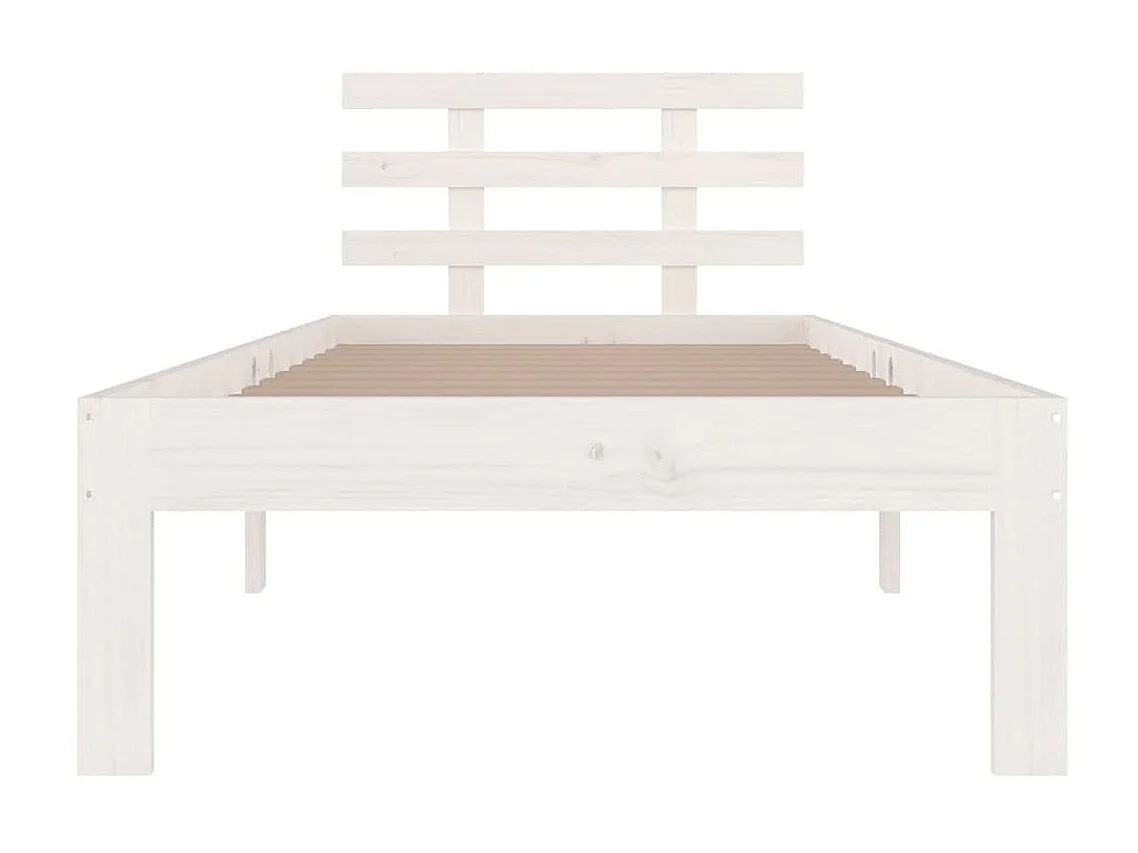 Bedframe massief hout wit 90x190 cm NL85865