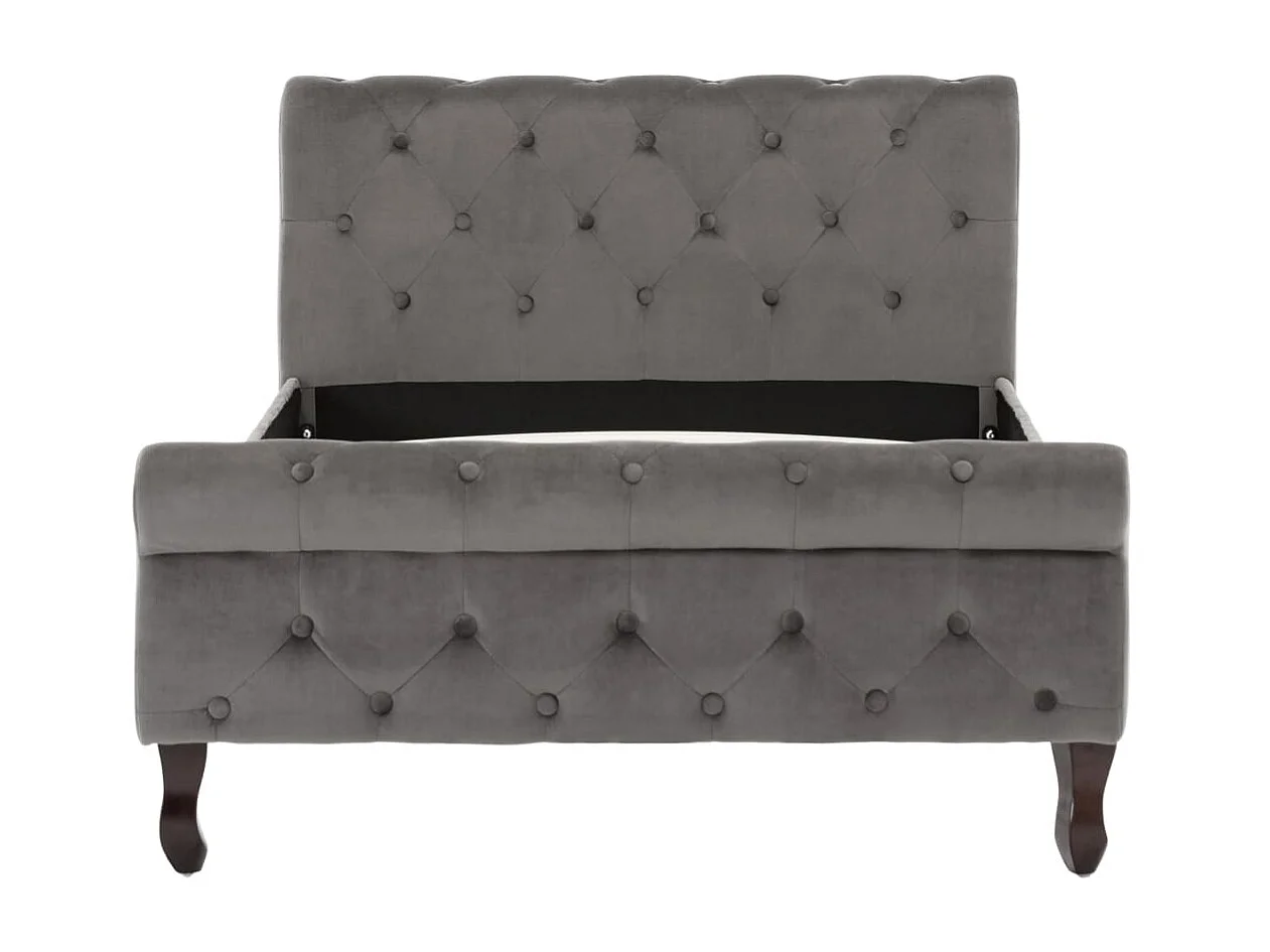 Lit-100x200 cm Gris Velours EGGB50411