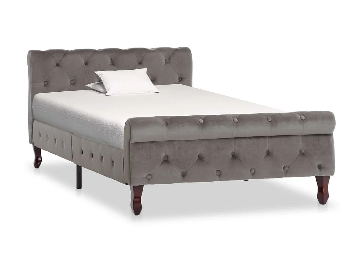 Lit-100x200 cm Gris Velours EGGB50411