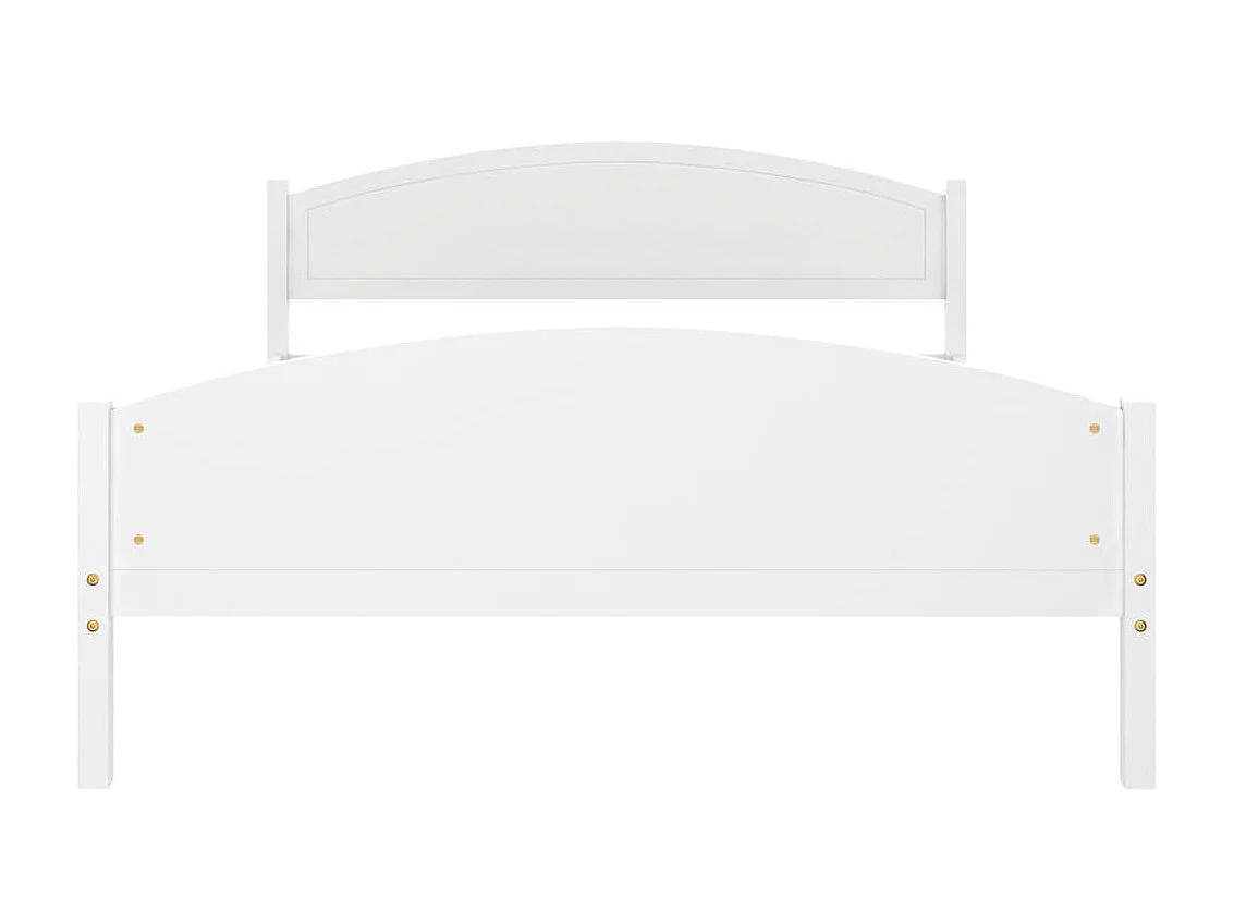 Cama 140x200 cm pinho maciço branco PT456075