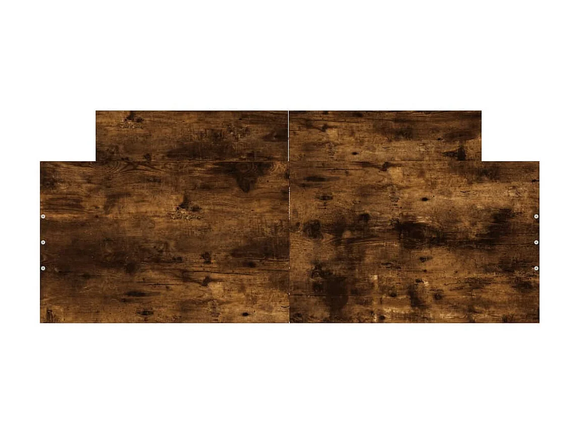 Lit-120x190 cm tête de lit et pied de lit chêne fumé EGGB85254