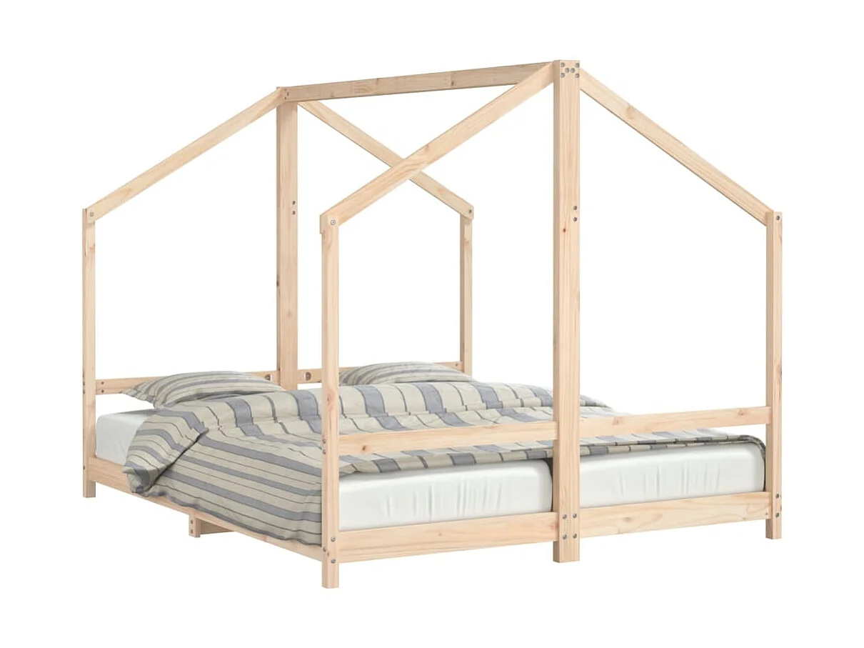 Cama infantil 2x(80x200) cm pinho maciço PT808021