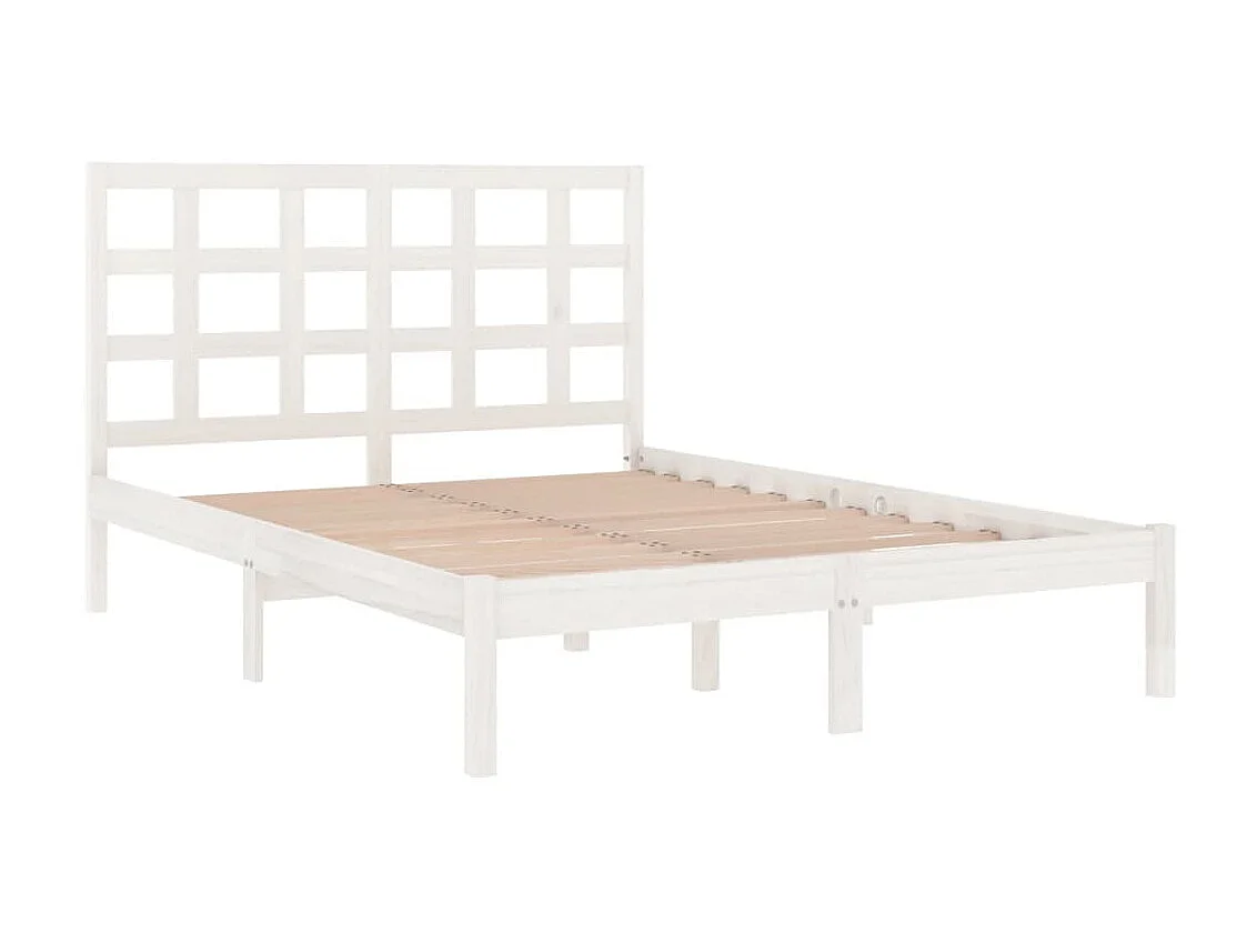 Lit-200x200 cm Blanc Bois massif EGGB41628