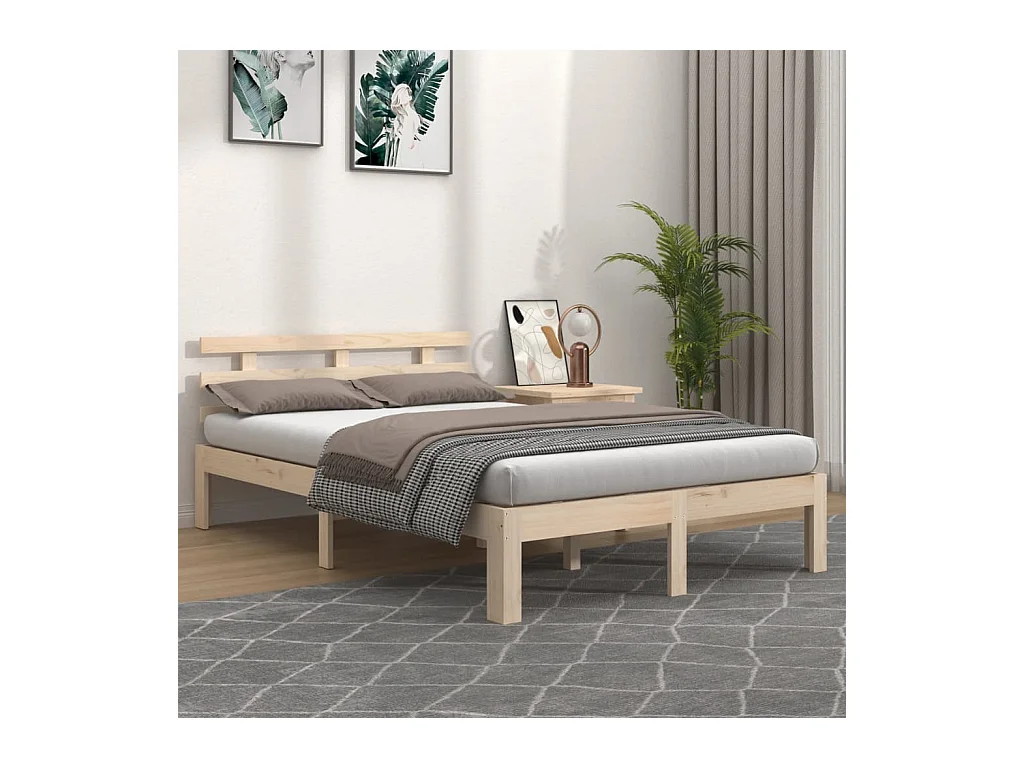 Lit-180x200 cm bois massif super king EGGB59381
