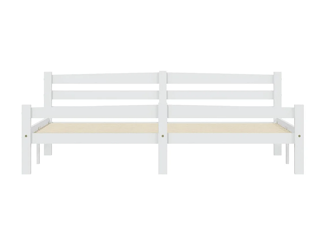 Cama 180x200 cm de madera maciza de pino blanca ES23830