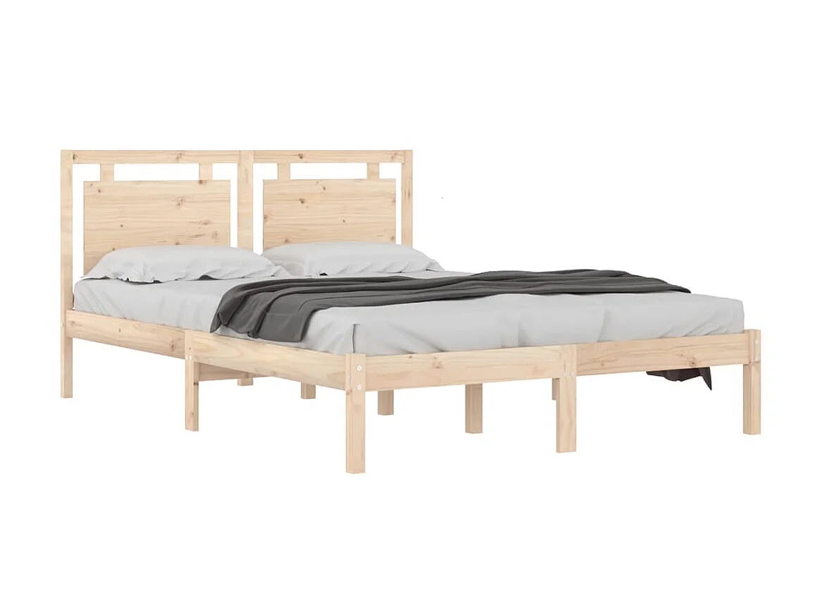 Lit-200x200 cm Bois massif EGGB10989