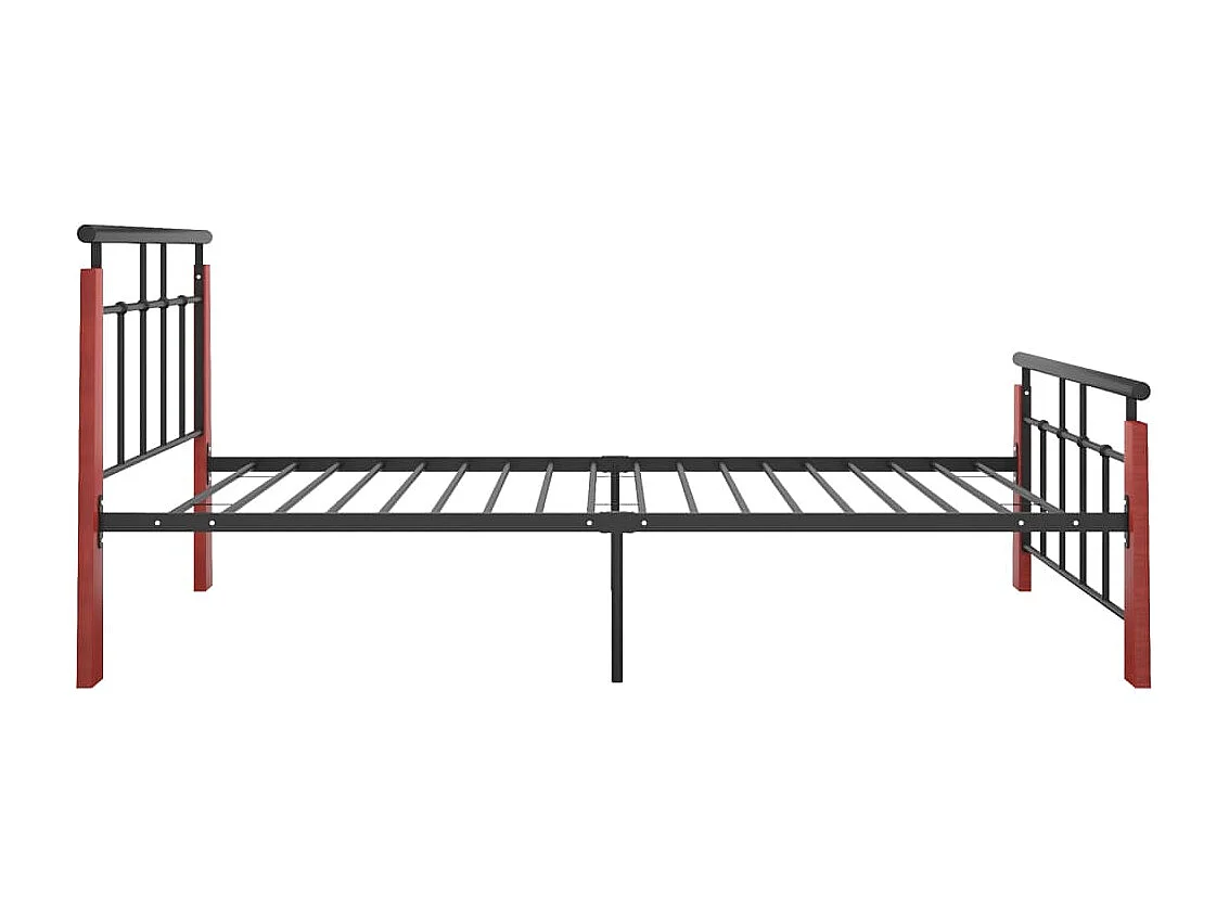 Lit-90x200 cm Métal et bois de chêne massif EGGB32477