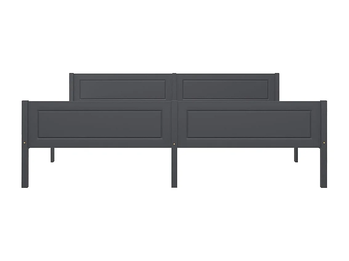 Cama 180x200 cm pinho maciço cinzento PT303231