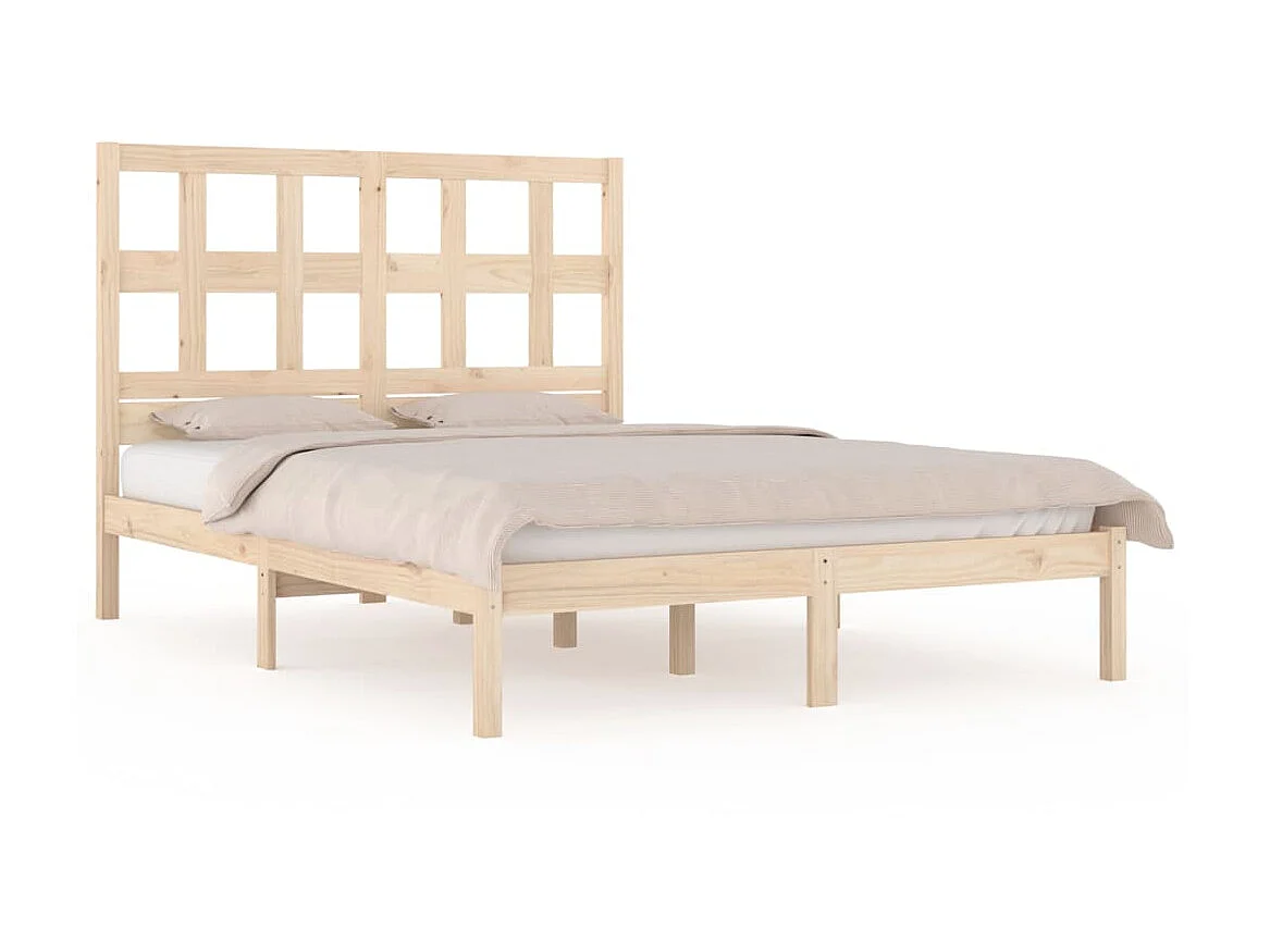 Lit-120x200 cm Bois de pin massif EGGB72072