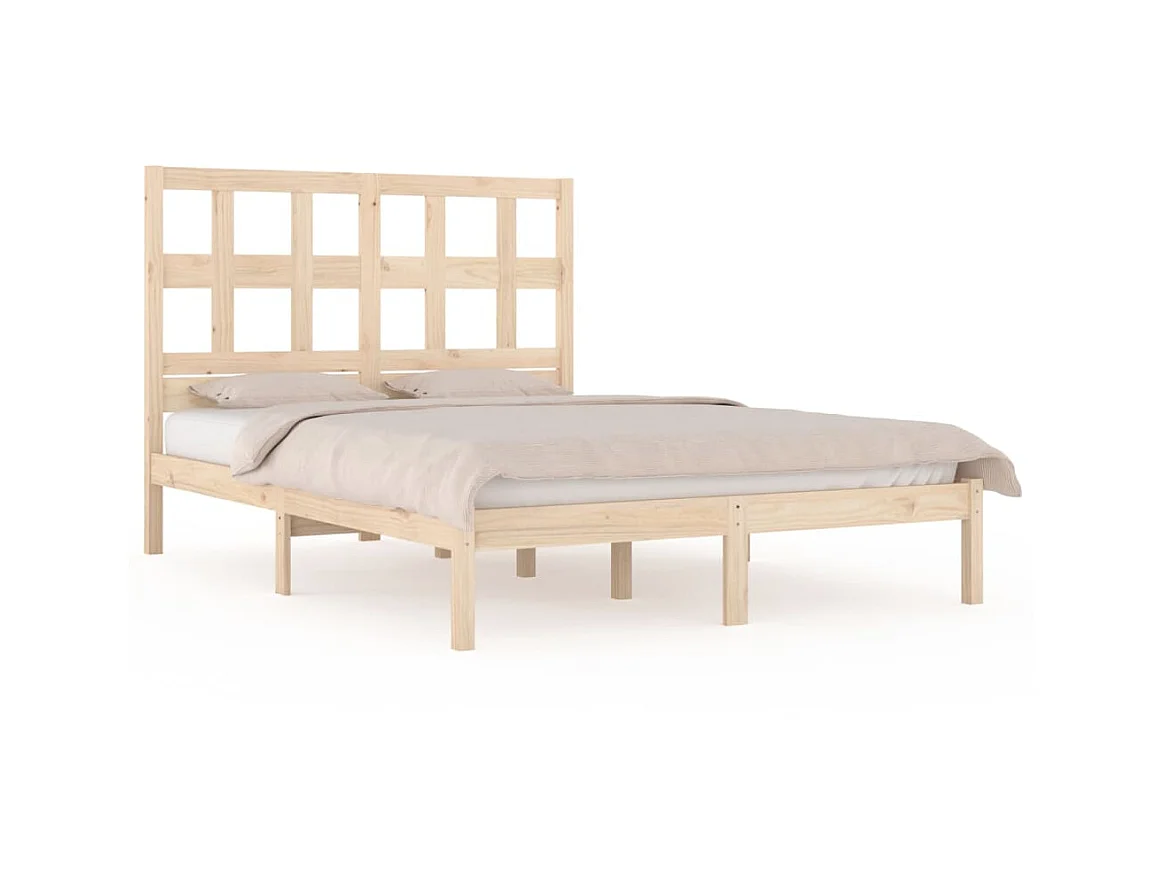 Lit-120x200 cm Bois de pin massif EGGB72072