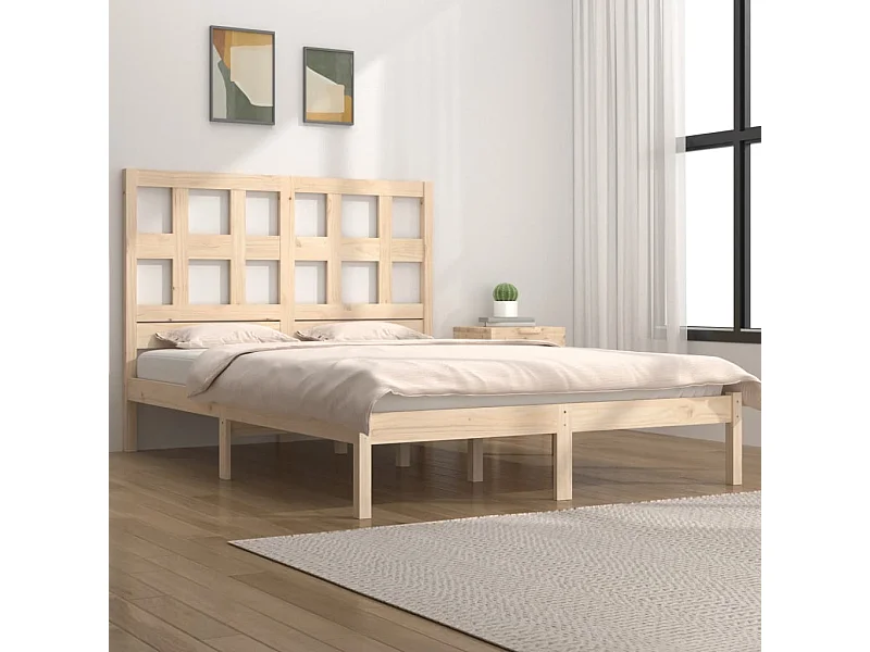 Cama 120x200 cm madera maciza de pino ES91605