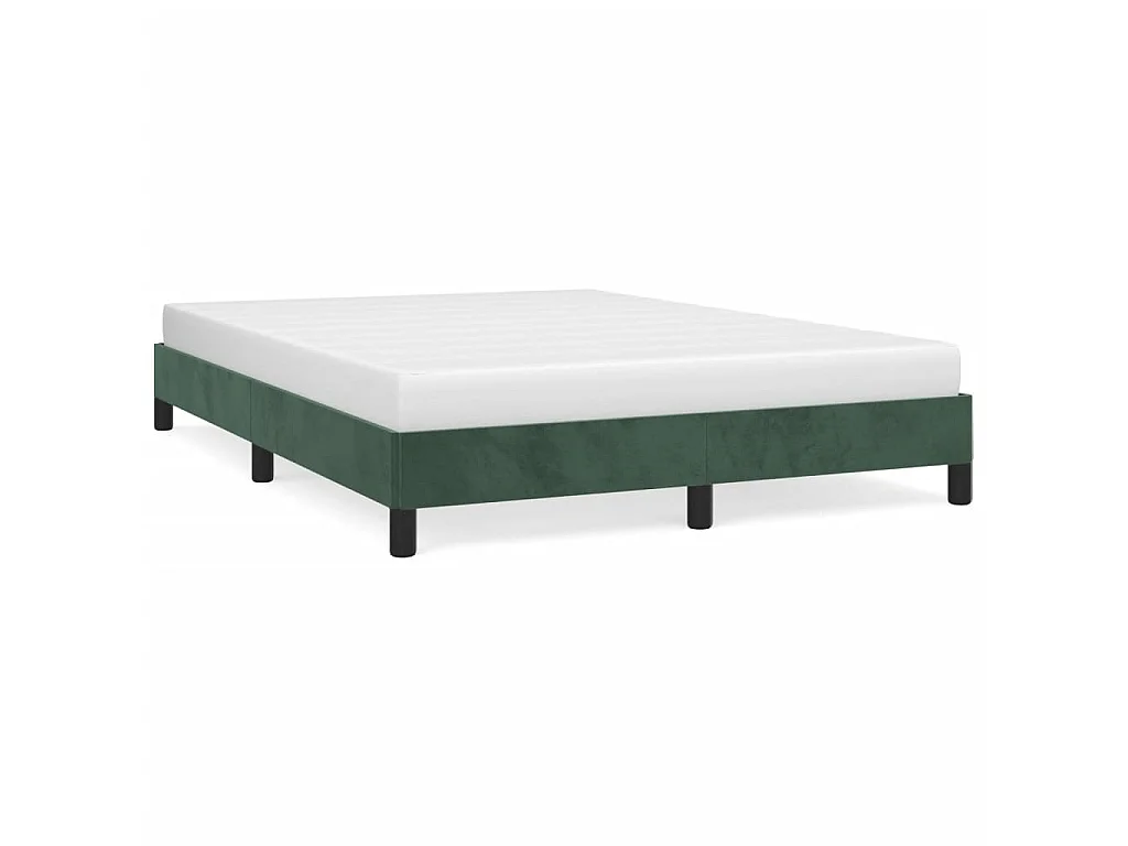 Lit-140x190 cm Vert foncé Velours EGGB24101