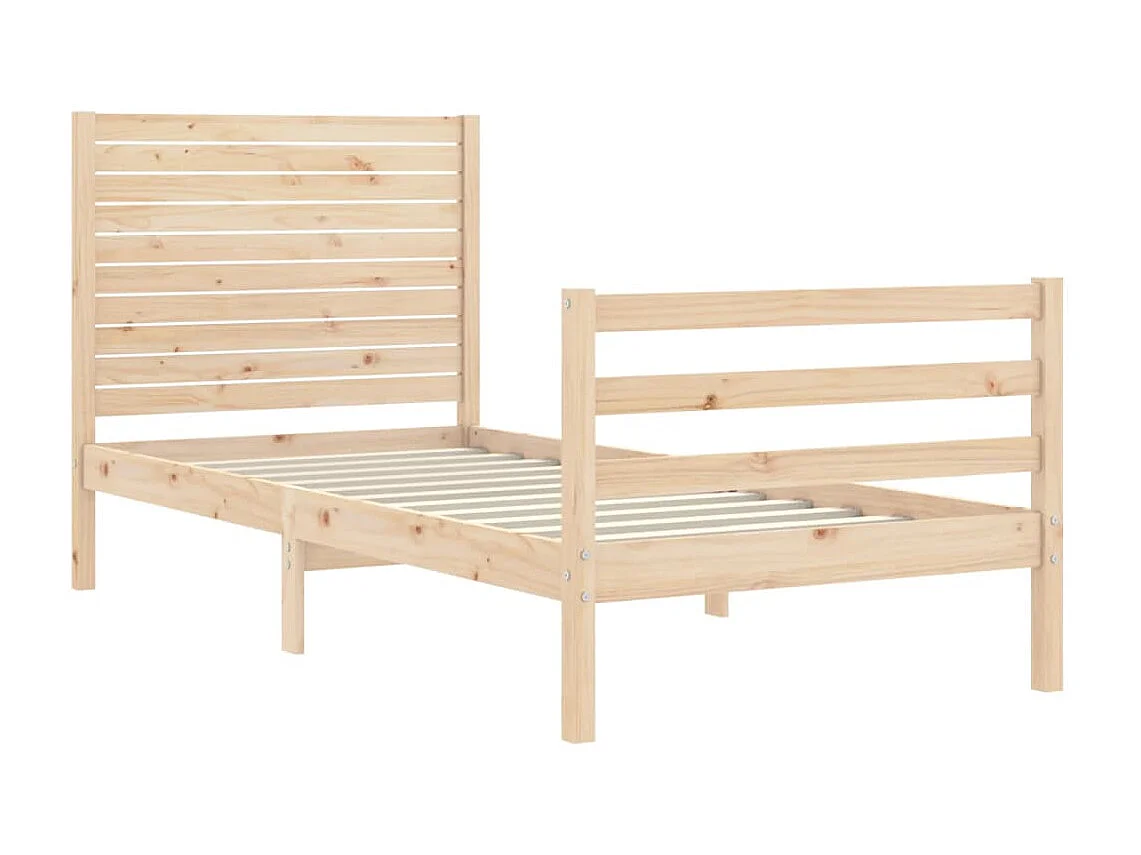 Lit-90x200 cm avec tête de lit bois massif EGGB83423