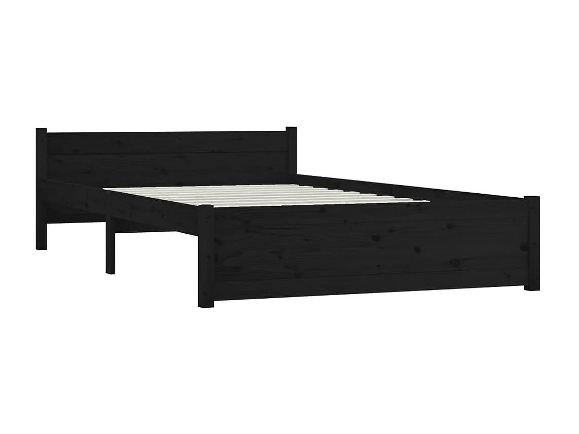Lit-135x190 cm avec tiroirs Noir Double EGGB24346