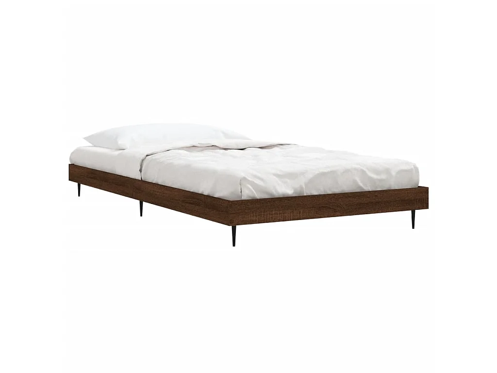 Cama 90x200 cm madera de ingeniería roble marrón ES87451
