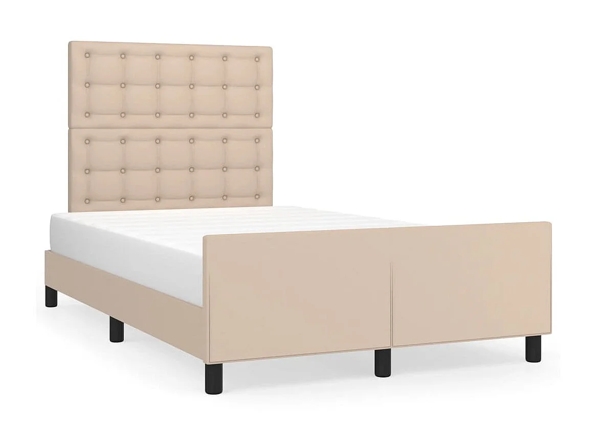 Lit-120x200 cm avec tête de lit Cappuccino Similicuir EGGB29299