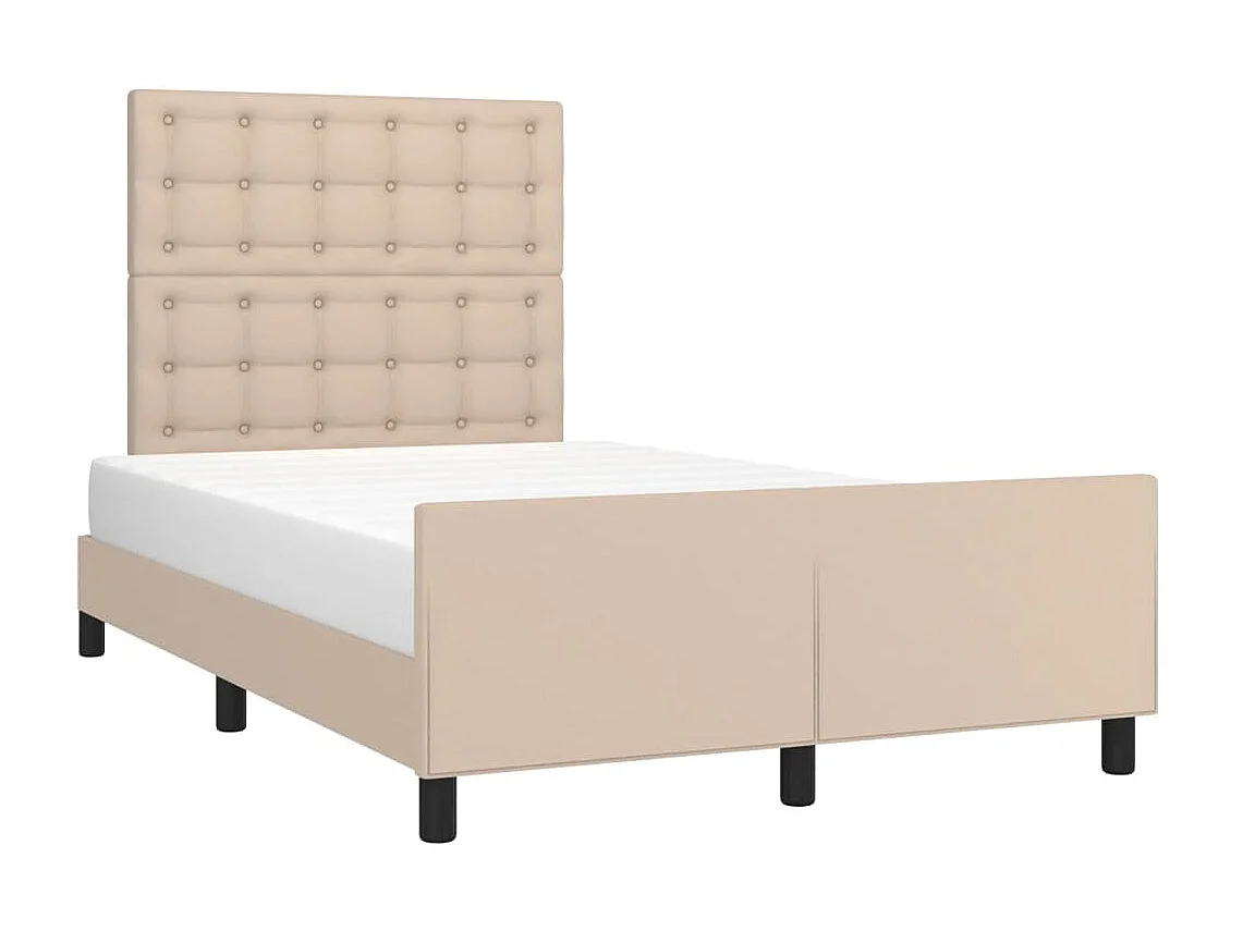 Lit-120x200 cm avec tête de lit Cappuccino Similicuir EGGB29299