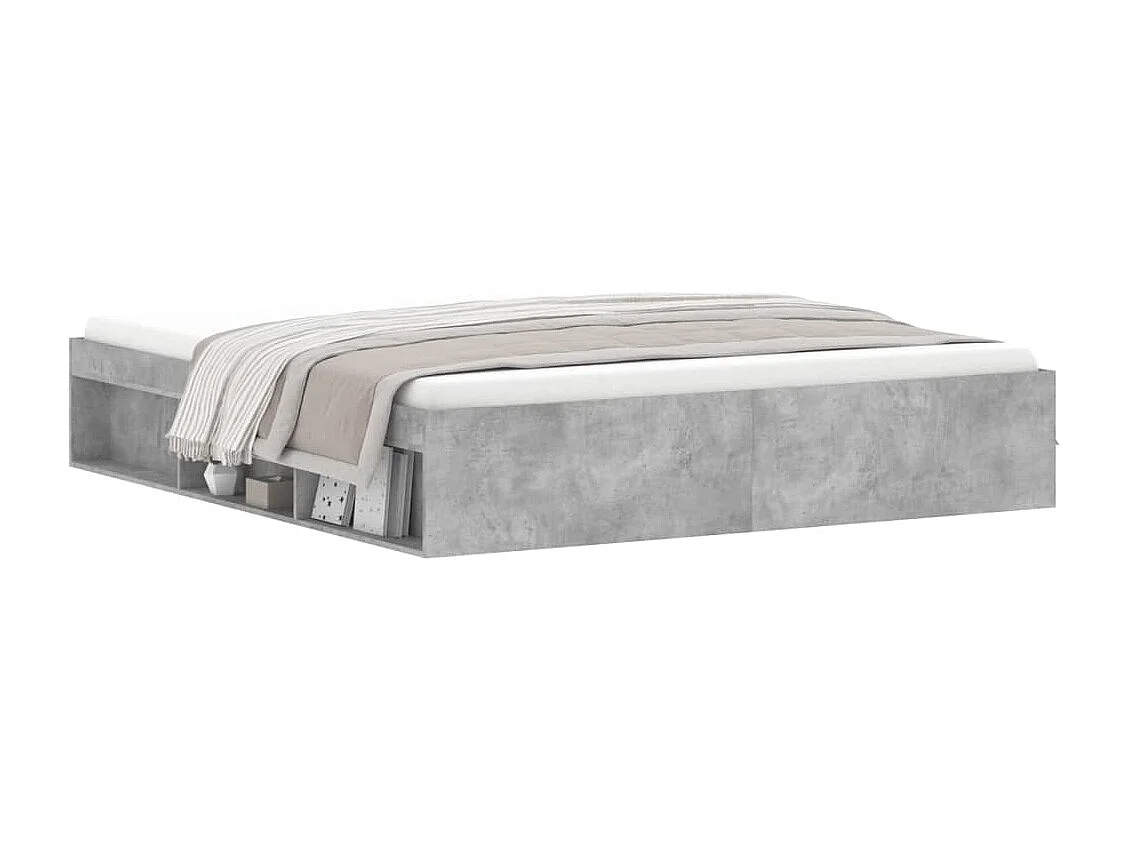 Lit-180x200 cm gris béton super king EGGB13934