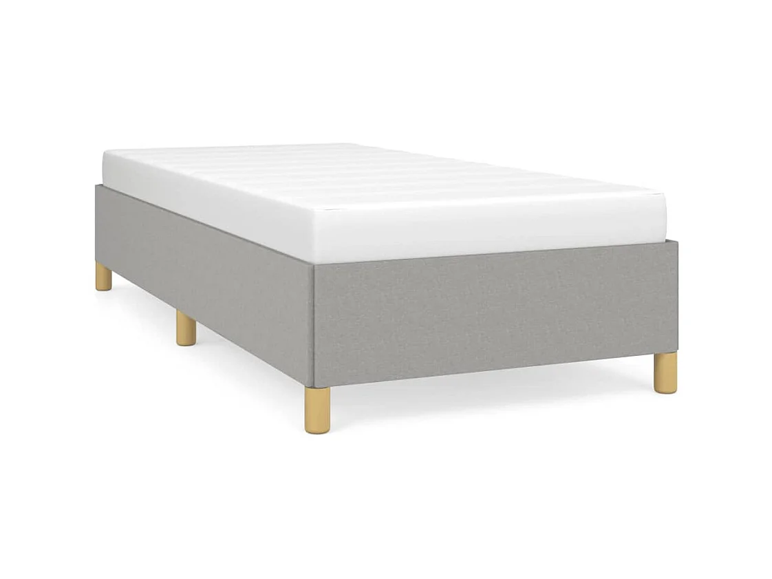 Lit-90x200 cm Gris clair Tissu EGGB93151