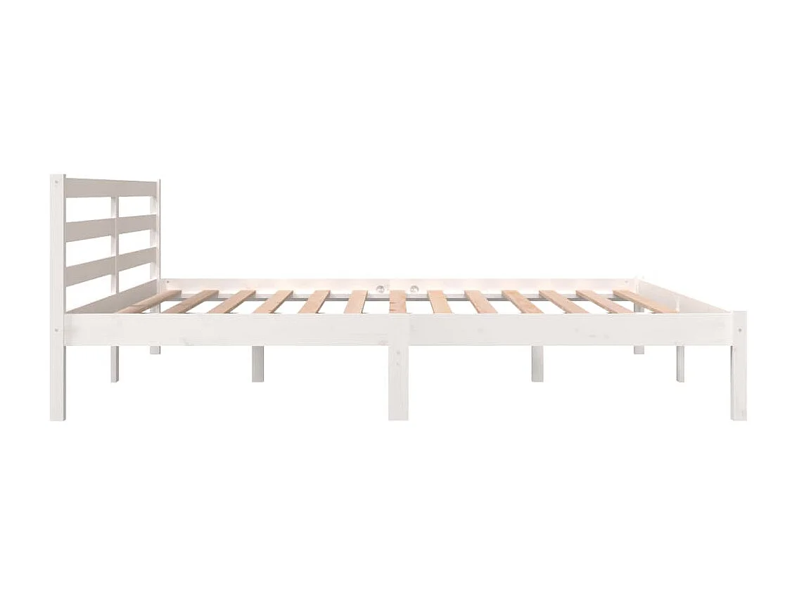 Cama 180x200 cm madera maciza de pino blanco ES85481