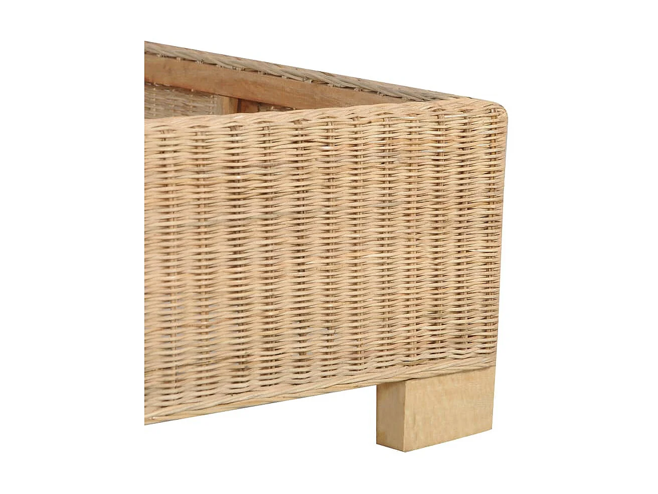 Lit-140x200 cm Rotin véritable tissé à la main EGGB59580