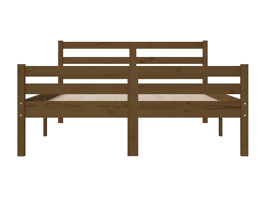 Bedframe massief hout honingbruin 150x200 cm NL22459