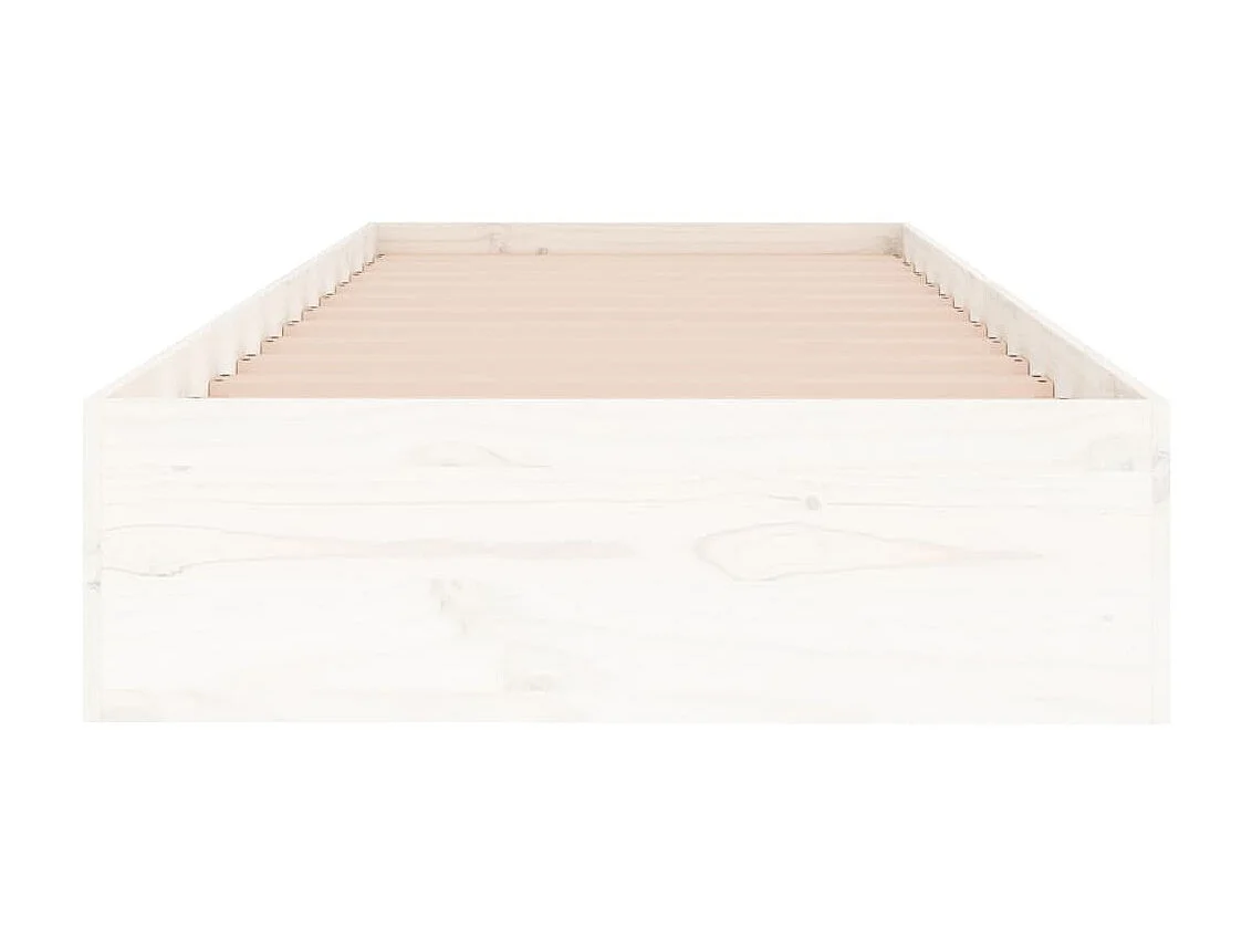 Lit-75x190 cm Blanc Bois massif Petit simple EGGB27418