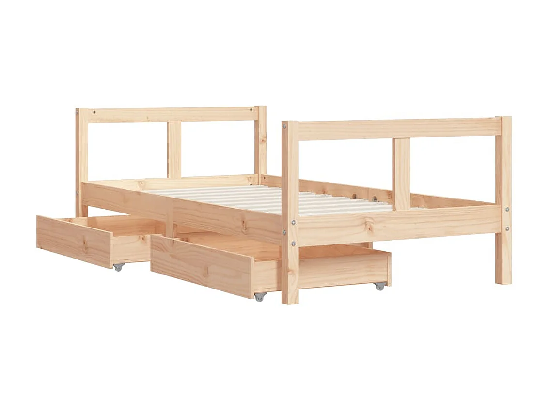 Cama 80x160 cm infantil con cajones madera de pino ES43448