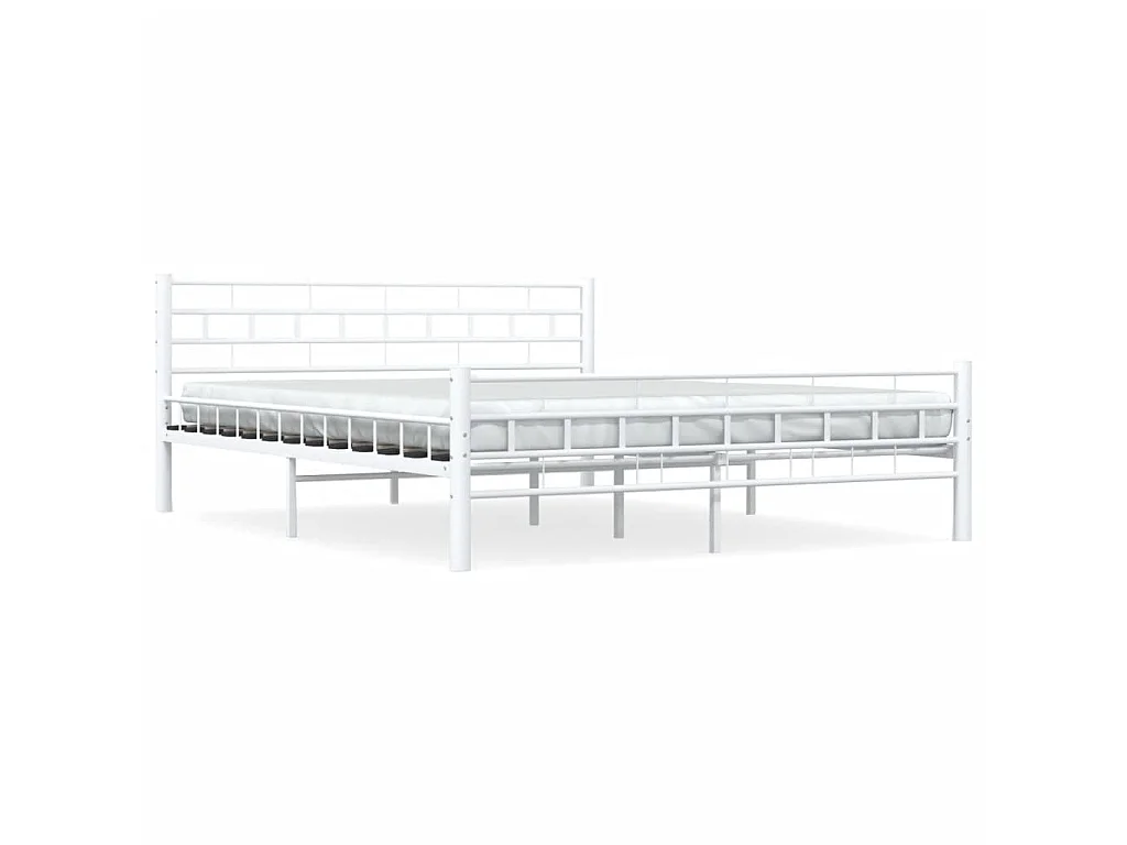 Cama 160x200 cm de metal blanca ES97910