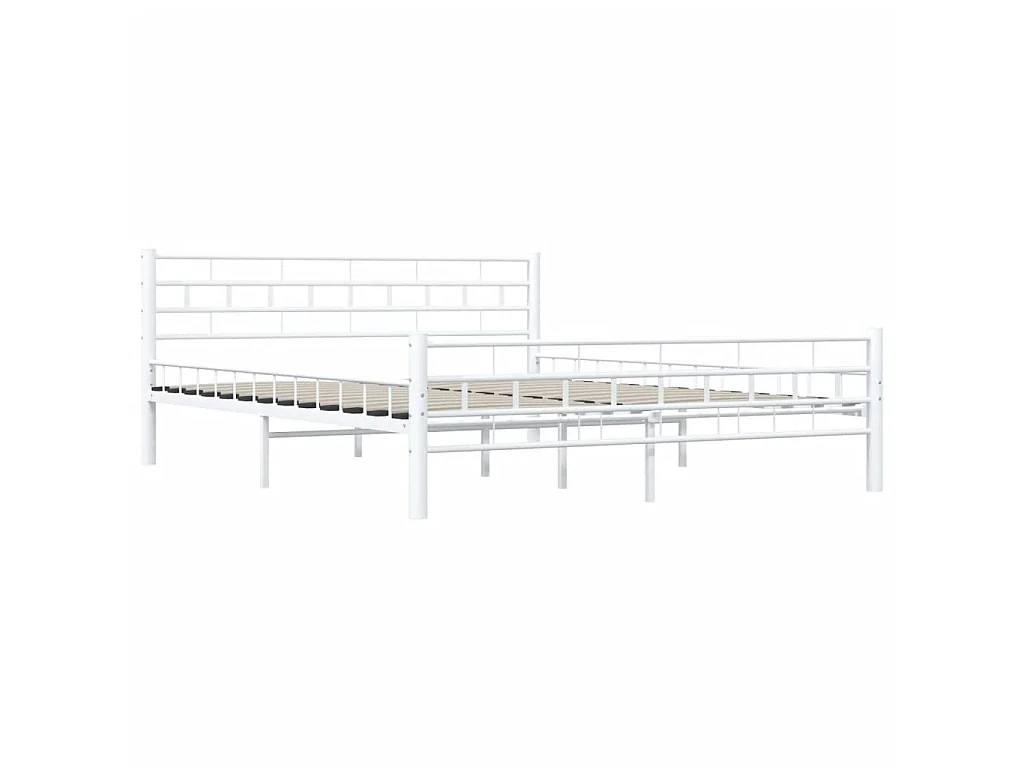 Cama 160x200 cm de metal blanca ES97910