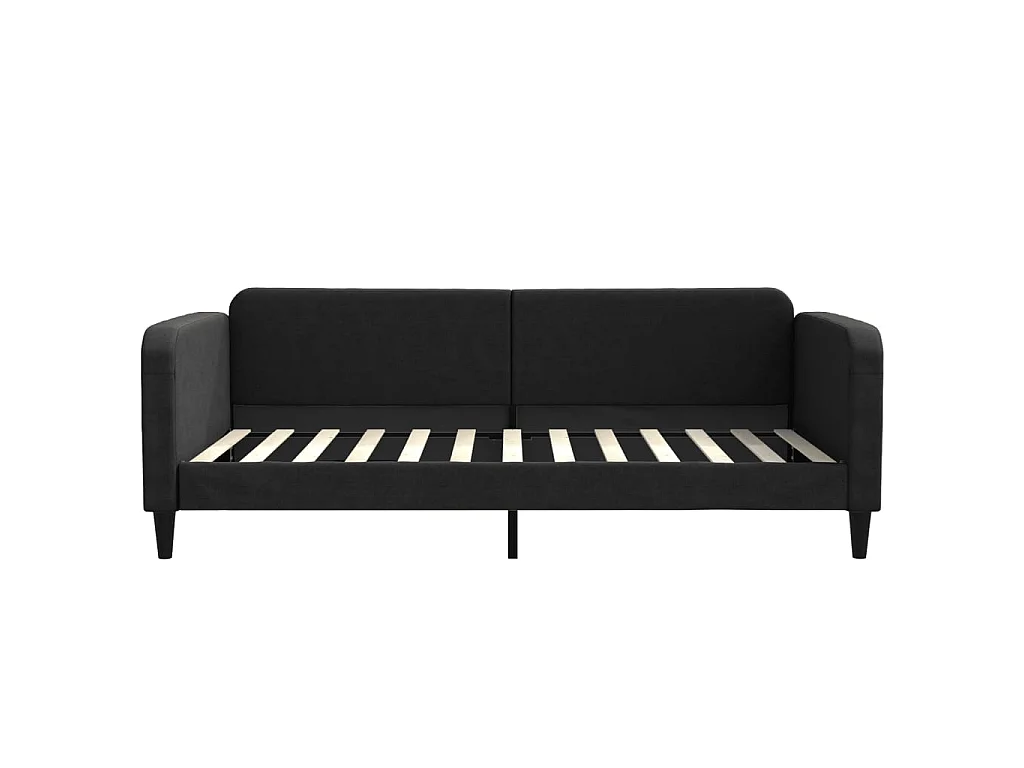 Lit-100x200 cm de repos noir tissu EGGB18788