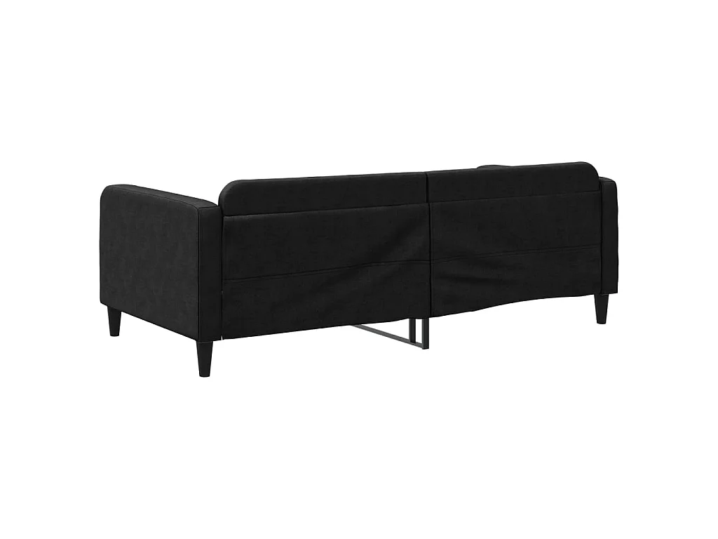 Lit-100x200 cm de repos noir tissu EGGB18788