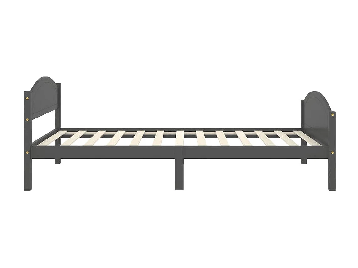 Bedframe massief grenenhout donkergrijs 100x200 cm NL41914