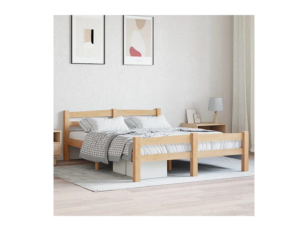 Lit-120x200 cm Bois de pin massif EGGB65705