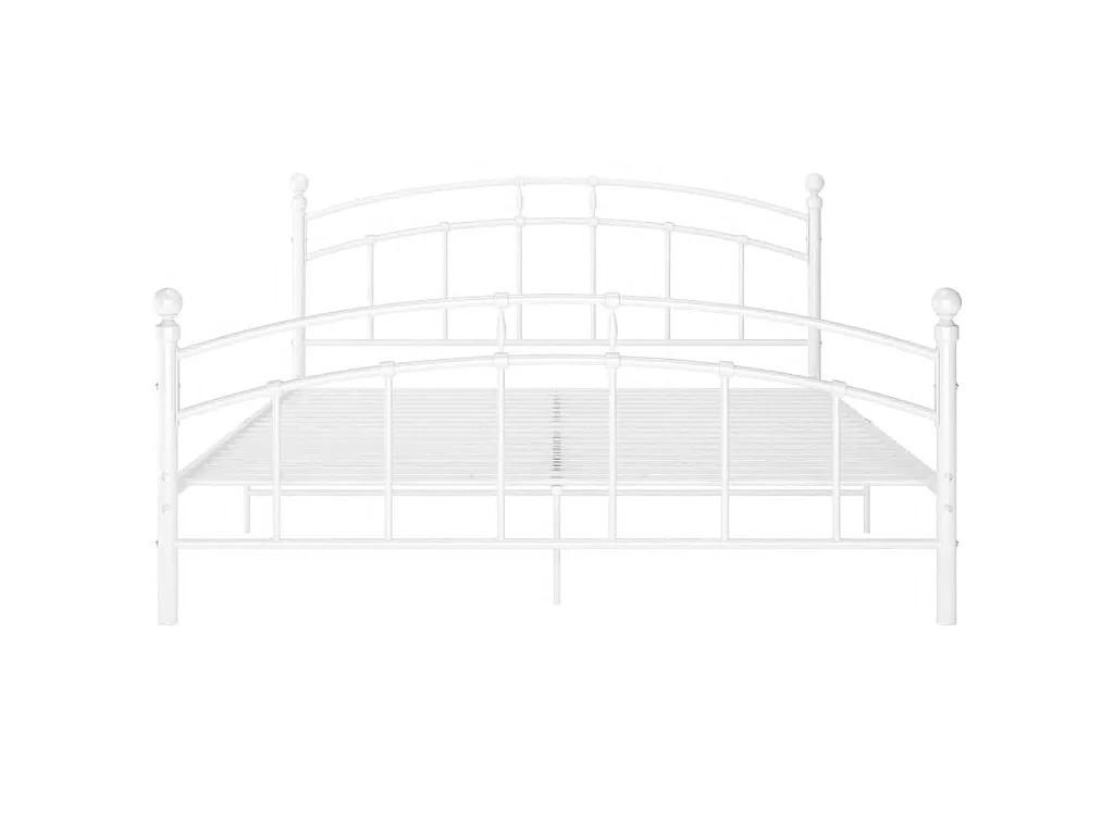 Cama em metal 180x200 cm branco PT994651