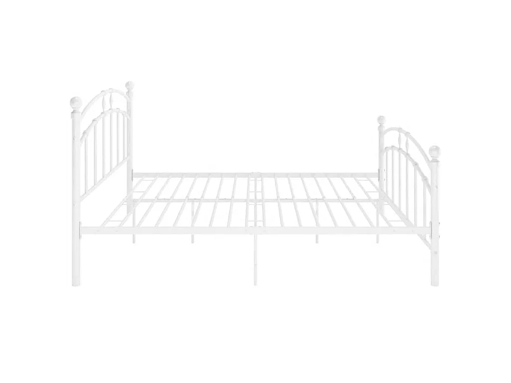 Cama em metal 180x200 cm branco PT994651